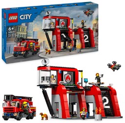 LEGO City - Straż pożarna remiza strażacka wozy