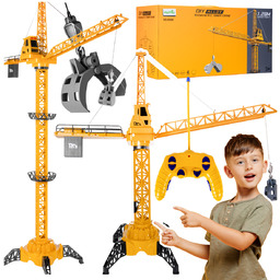 Dźwig Budowlany Żuraw Gigant Zdalnie Sterowany RC USB