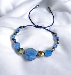 Pakamera KONCENTRACJA, KREATYWNOŚĆ - kyanit, piryt - amulet