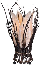 Woru Kwiatowa lampa stołowa Stella, kremowa