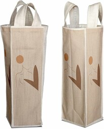 Bonamaison Bawełniana torba na wino z nadrukiem cyfrowym,