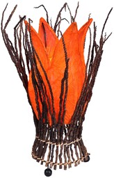 Woru Kwiecista lampa stołowa Stella, pomarańczowa