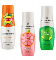 Zestaw 3 koncentratów Sodastream Ice Tea Peach +