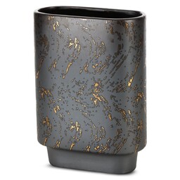 Eurofirany Wazon dekoracyjny 20x10x28 Ariela 1 grafitowy złoty