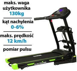 HERTZ FITNESS Bieżnia elektryczna Electra R80 1470W 12km/h