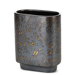 Eurofirany Wazon dekoracyjny 19x10x23 Ariela 1 grafitowy złoty