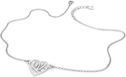 Naszyjnik srebrny serce LOVE