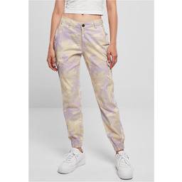 spodnie bojówki damskie HIGH WAIST CAMO lilaccamo-30