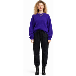 FIOLETOWY LUŹNY SWETER S/M 2I4A