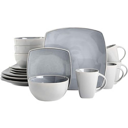 Gibson Elite Soho Lounge reaktywna glazura zestaw naczyń