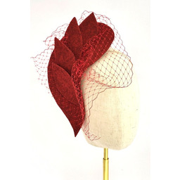 Pakamera LADY BUTTERFLY duży toczek z filcu bordo