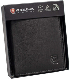 Mały młodzieżowy portfel skórzany z ochroną RFID (czarny)