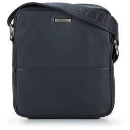 Męska listonoszka skórzana klasyczna mała granatowa