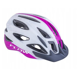 Kask rowerowy AUTHOR Flow X9 Biało-różowy MTB (rozmiar
