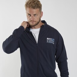 Duża Bluza Męska ze Stójką Granatowa NORTH 56