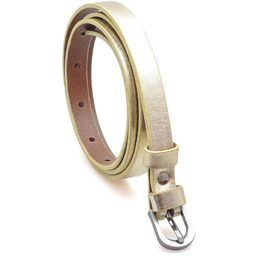 Pasek skórzany Unisex KMG-123 Złoty