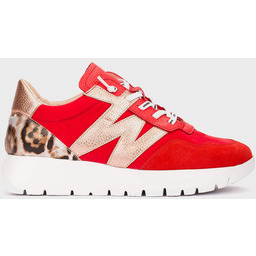 Hiszpańskie sneakersy premium - WONDERS A-24100 CZERWONE