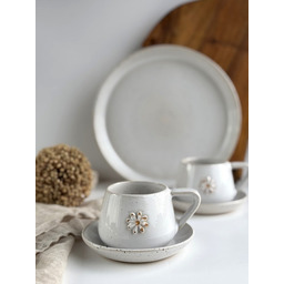 Pakamera Taca / Patera + 2 białe filiżanki