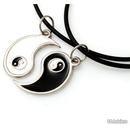 YIN-YANG DLA DWOJGA koła kolor czarny kolor biały