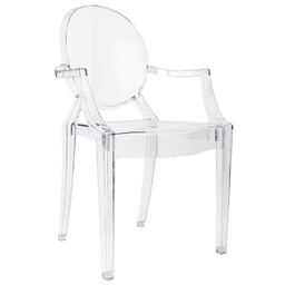 Tarasowe krzesło Louis 124-APC.CLEAR King Home transparentne