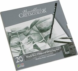 CRETACOLOR Black Box zestaw węglowy 20-częściowy zestaw