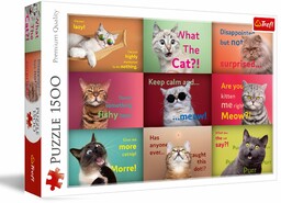 Trefl - Zabawne kocie portrety - Puzzle 1500