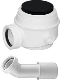 OMNIRES syfon wannowo-brodzikowy klik-klak 50 mm WB01XBL czarny