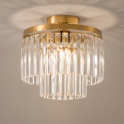 Lampa Sufitowa Lindby, Felicity, ściemnialny, transparentny, salon, szkło,