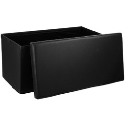 Pufa podwójna składana czarna