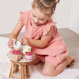 Drewniany zestaw do herbaty Twist Janod J06631 odgrywanie