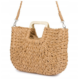 Torba damska boho modna na lato pasek solidna