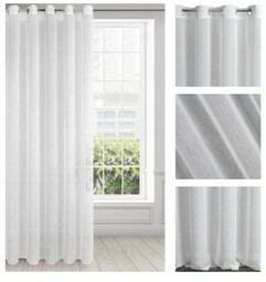 EUROFIRANY Firana 140x250 cm drobny biały deszczyk przelotki