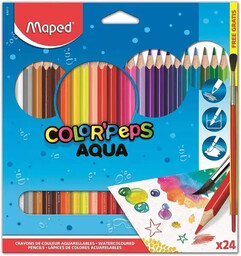 Kredki akwarelowe Maped Aqua trójkątne 24 kolory