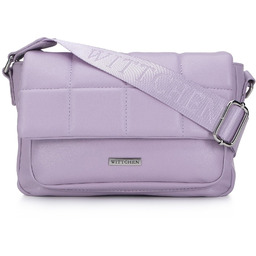 Damska listonoszka z miękkiej ekoskóry z pikowaną klapą