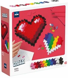 PLUS-PLUS Klocki plastikowe Puzzle by number Serce 014-3911