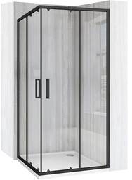 REA-K6448 City Black Kabina bez brodzika 80x80x190 szkło