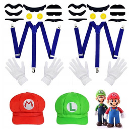2XStrój przebranie Kostium Mario Bros dla dorosłych