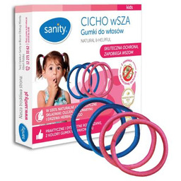 SANITY Cicho wSZA Gumki do włosów, 4 sztuki