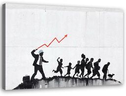 Obraz na płótnie, Banksy Ekomoniczna polityka 60x40