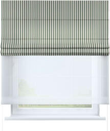 Roleta rzymska dzień noc Duo, zielono-białe pasy (1,5cm),