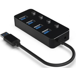 Gembird Hub z przełącznikami USB 3.1 - 4