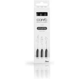 COPIC Multiliner Set Black, 3 pisaki o 3