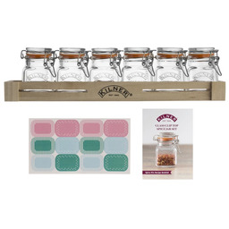 Kilner Zestaw 6 słoiczków do przypraw w skrzyneczce