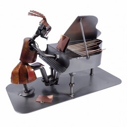 Metalowa figurka Pianistka. Oryginalny prezent dla Pianistki