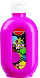 Farba plakatowa 300ml KEYROAD fluorescencyjna neonowy różowy