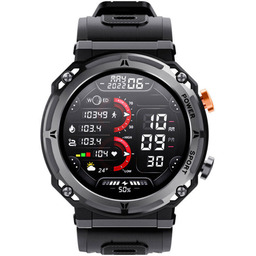 Czarny Smartwatch Rubicon Rbn RNCF25 Rozmowy Puls Tętno