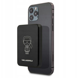 Powerbank Magsafe 3000 mAh Karl Lagerfeld Czarny, kompatybilny