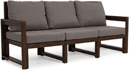 Edomator.pl Uniwersalna sofa ogrodowa MALTA 3-os. ciemny brąz/grafit