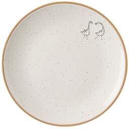 Talerz deserowy ceramiczny beżowy 20 cm