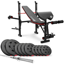 Hop-Sport, Zestaw kulturystyczny z ławką, Premium HS-1055, 59